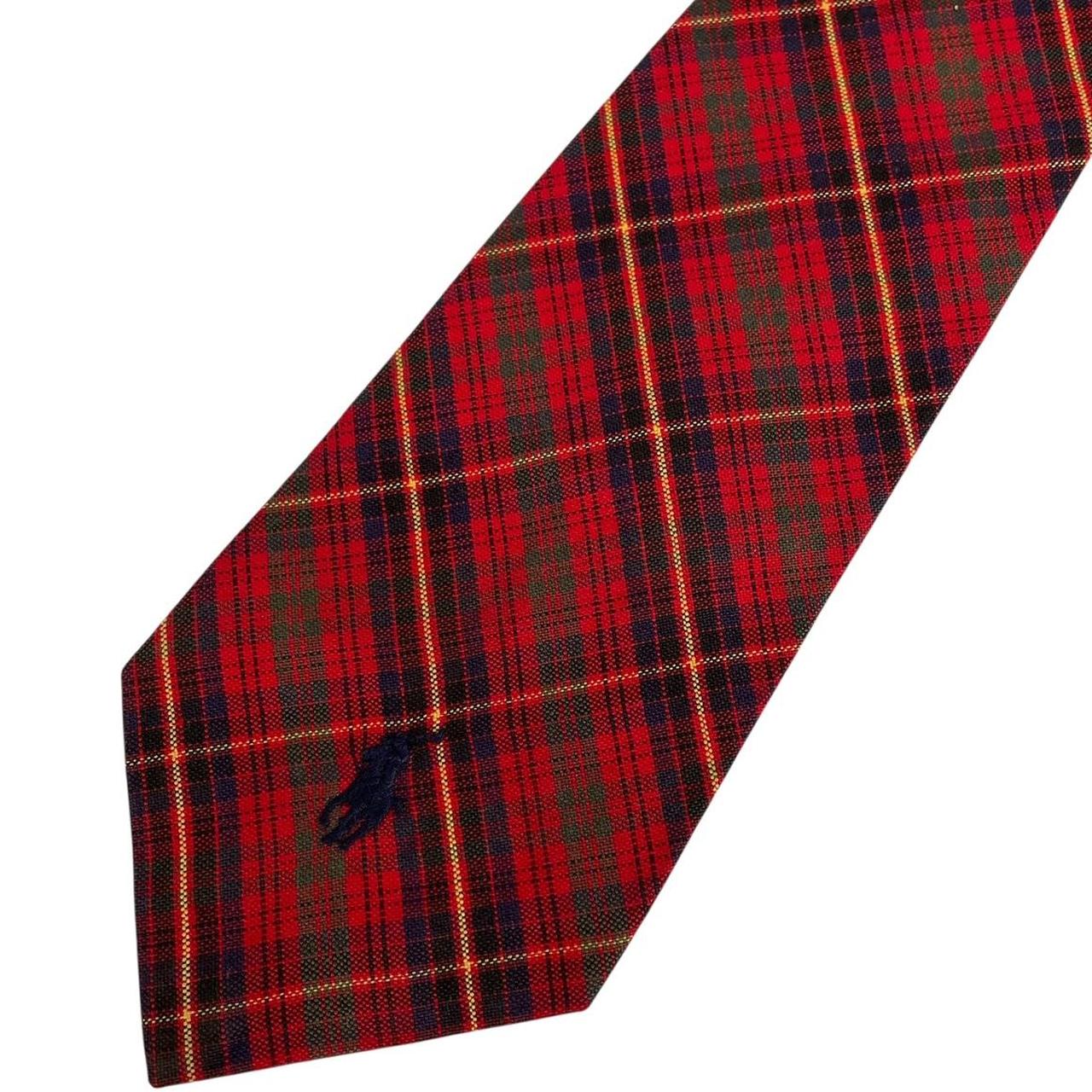 Vintage Ralph Lauren Red Tartan Check Cotton Tie