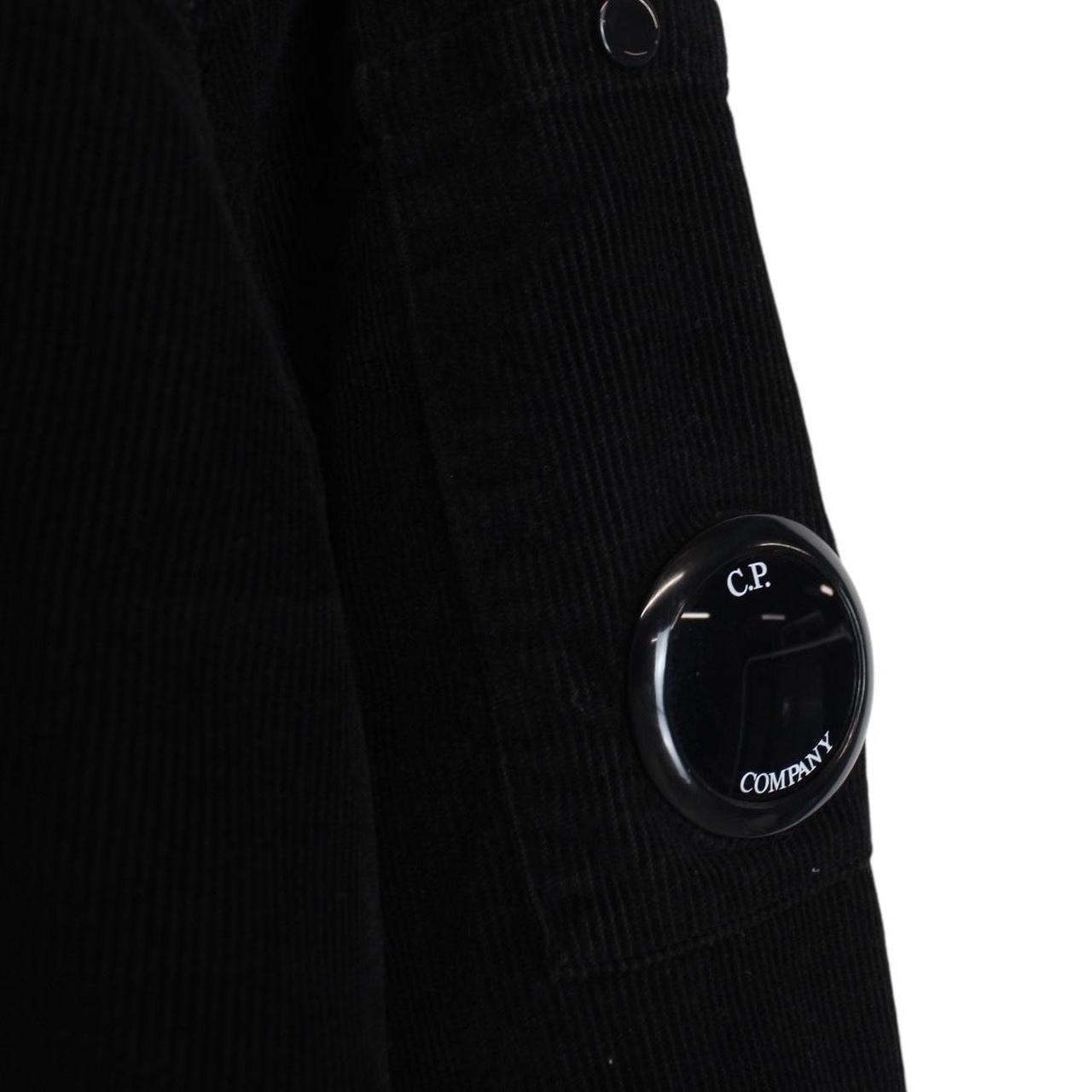 CP Company Black Button Up Lens Corduroy Overshirt