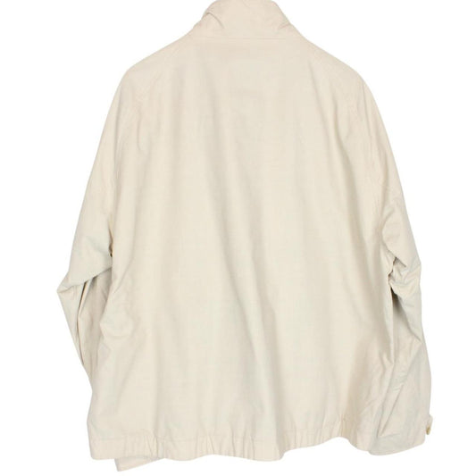 Vintage Burberry London Beige Nova Check Lined Nylon Harrington Jacket