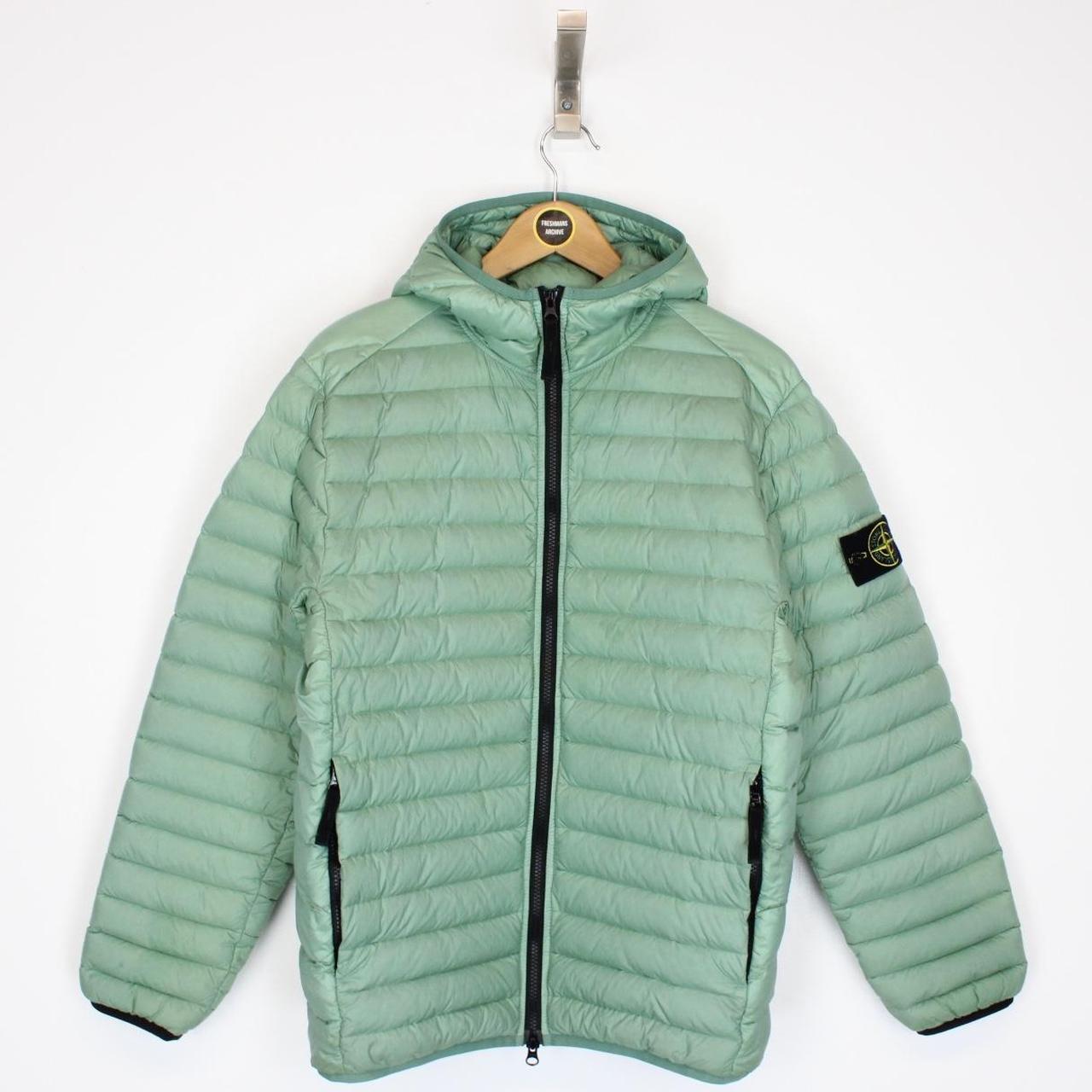 Stone Island AW 2022 Loom Woven Chambers R-Nylon Green Down Jacket