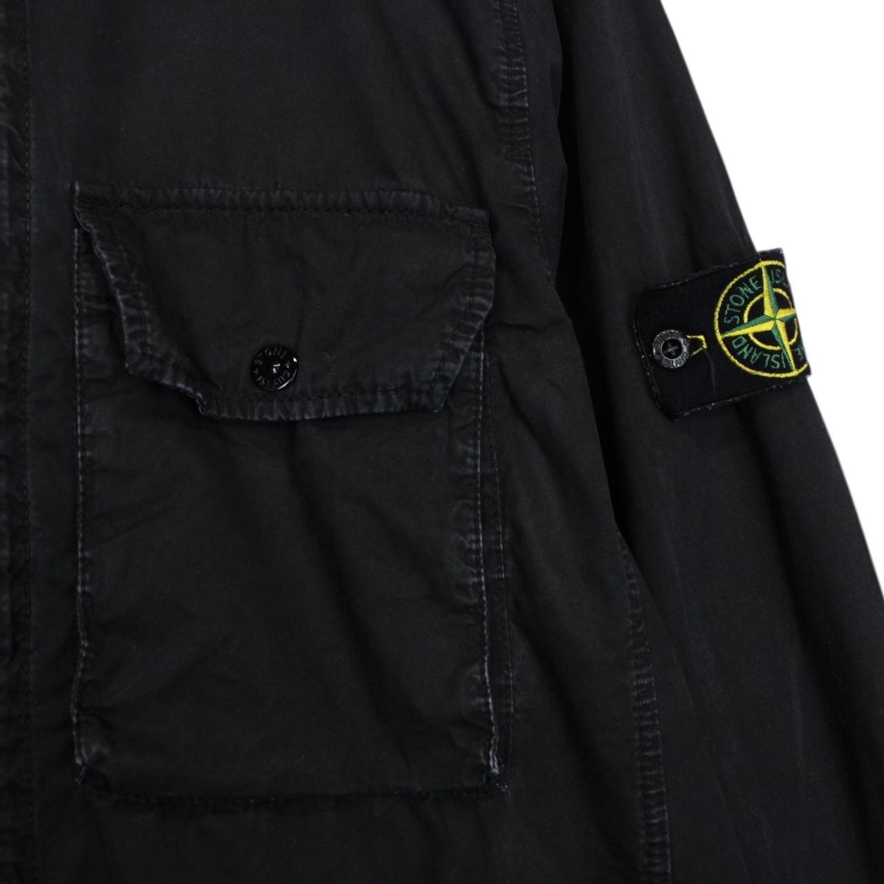 Stone Island AW 2021 Black Full Zip Cotton Overshirt Jacket