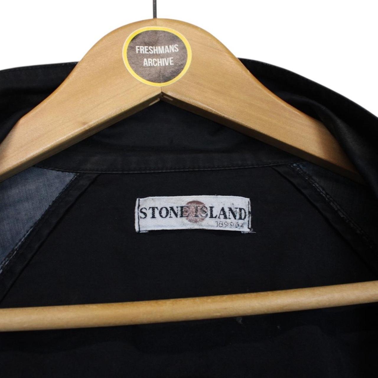 Vintage Stone Island SS 2001 Navy Blue Raso Gommato Full Zip Jacket