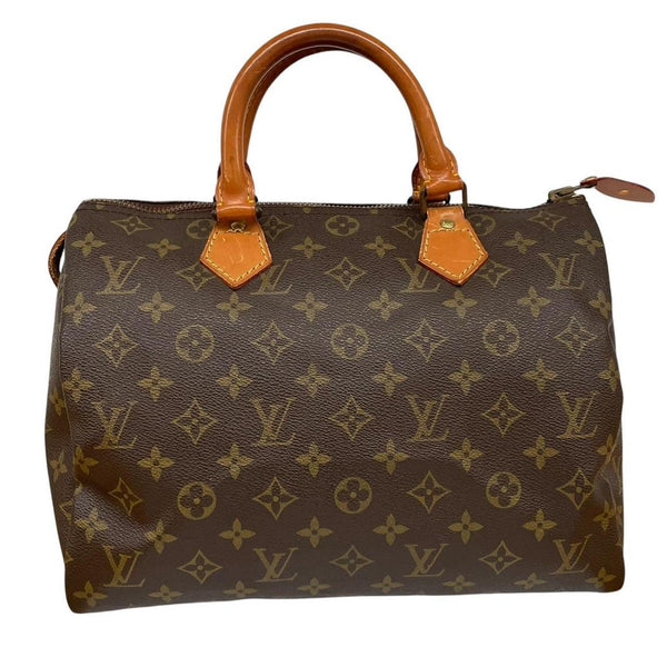 Vintage Louis Vuitton 1983 Speedy 30 Brown and Beige Monogram Coated Canvas Bag