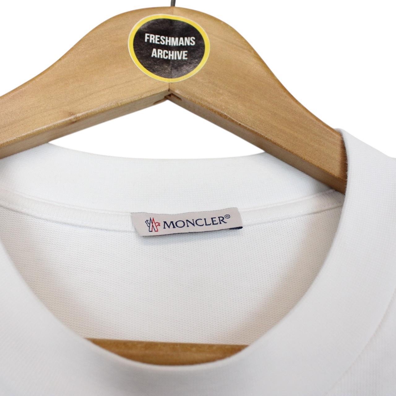 Moncler White Signature Logo Short Sleeve Cotton T-Shirt