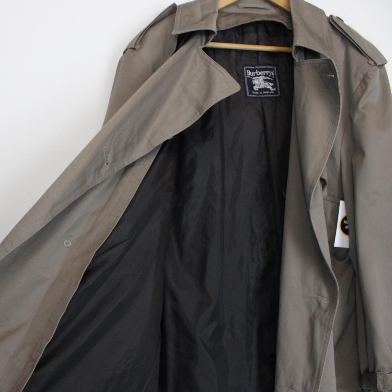 Vintage 90s Burberry Grey Double Breasted Trench Coat