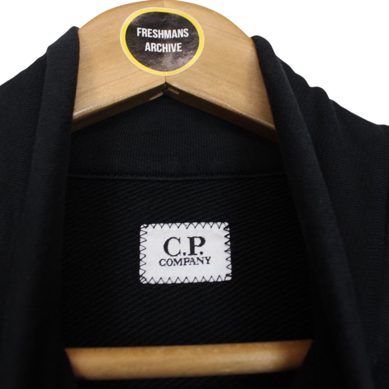 CP Company Black 1/4 Zip Lens Sweatshirt Jumper