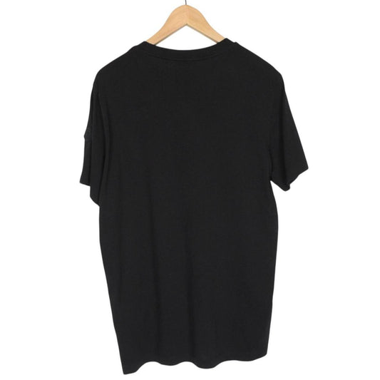 Moncler Black Logo Print Short Sleeve Cotton T-Shirt