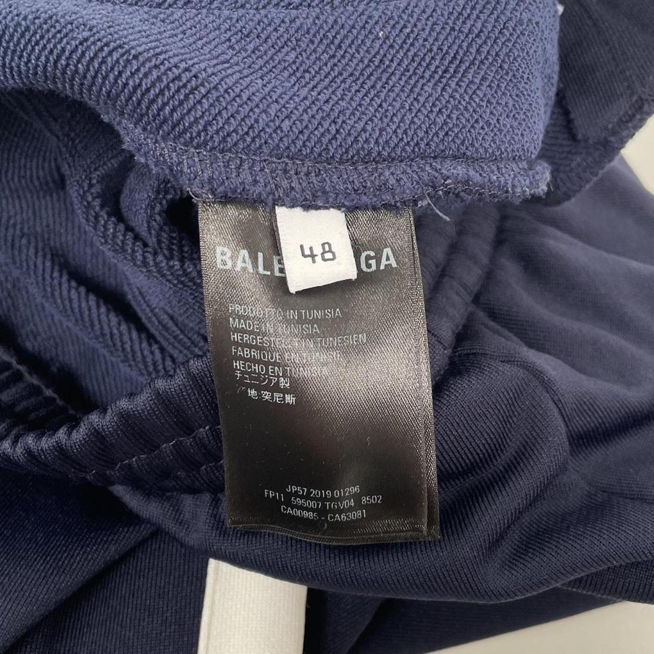 Balenciaga Navy Blue and White Tracksuit Bottoms / Joggers