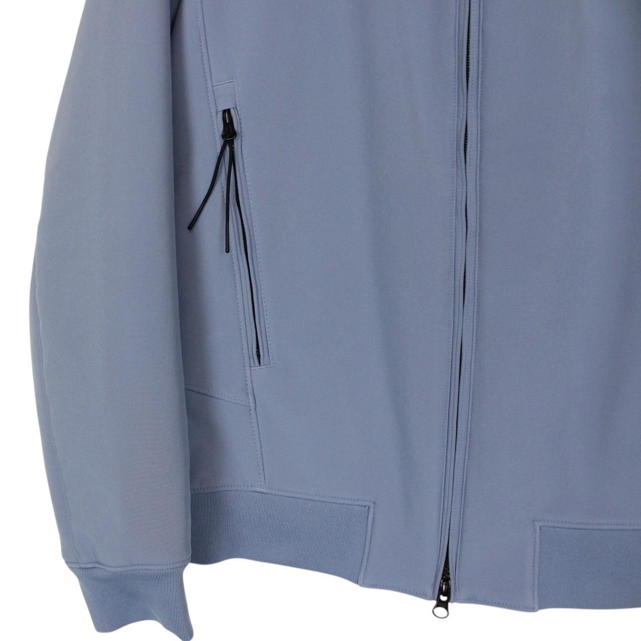 CP Company Blue Soft Shell R Full Zip Goggle Hooded Jacket