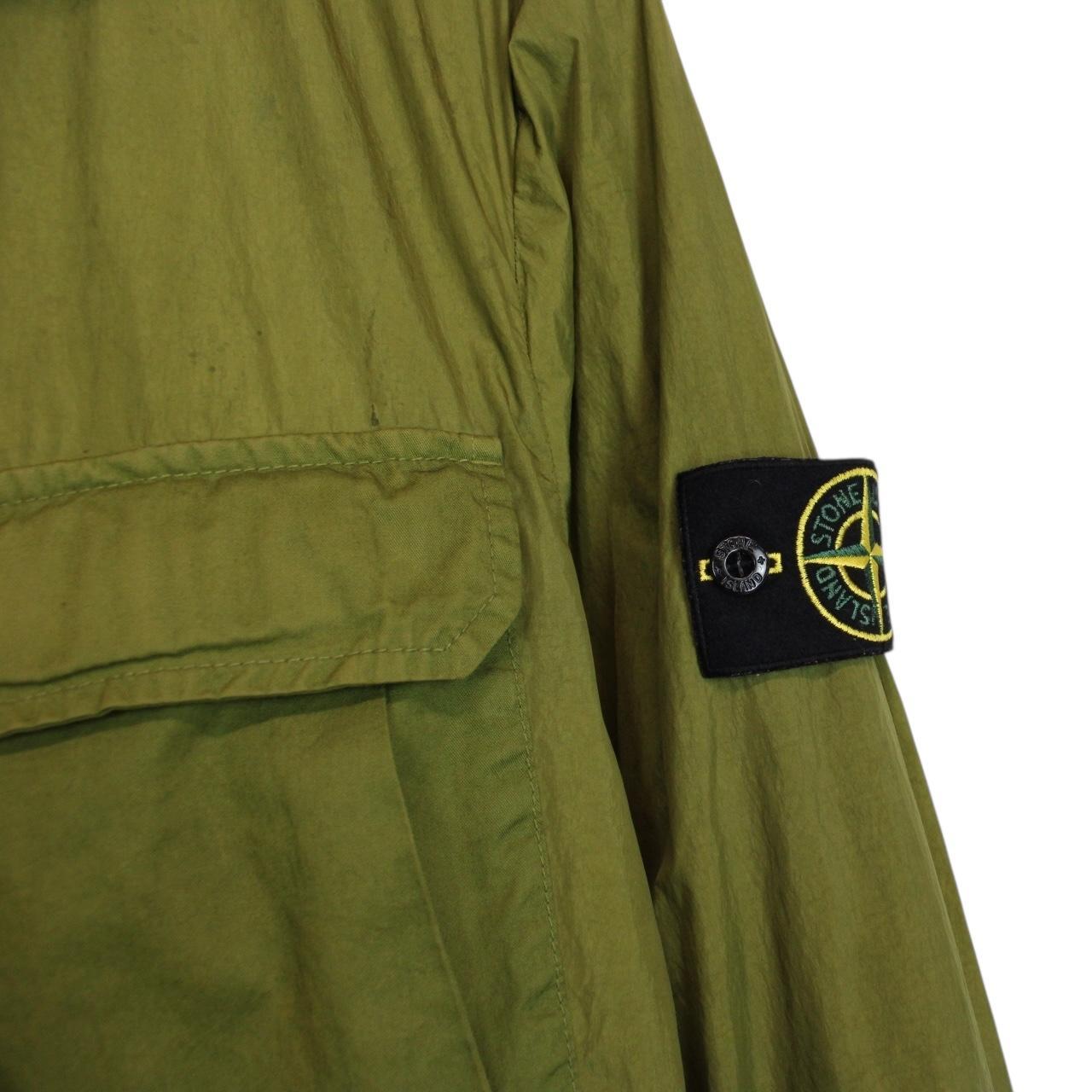 Stone Island SS 2016 Green Garment Dyed Crinkle Reps NY Full Zip Jacket