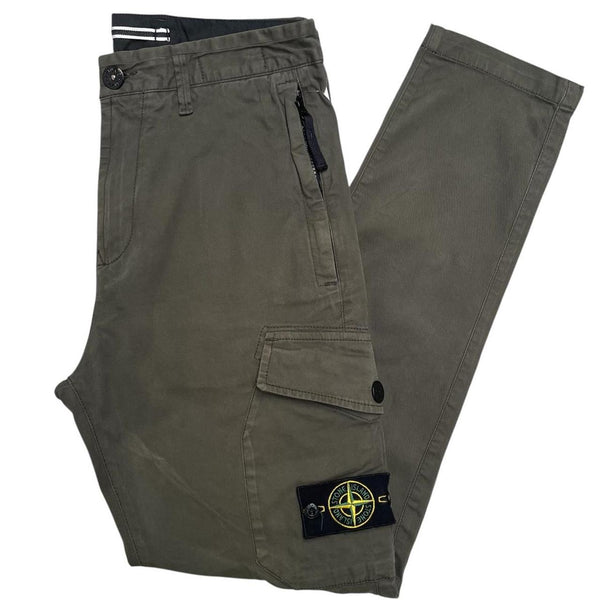 Stone Island AW 2020 Khaki Green RE-T Fit Cargo Trousers