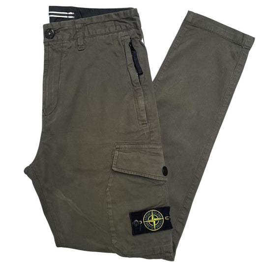 Stone Island AW 2020 Khaki Green RE-T Fit Cargo Trousers