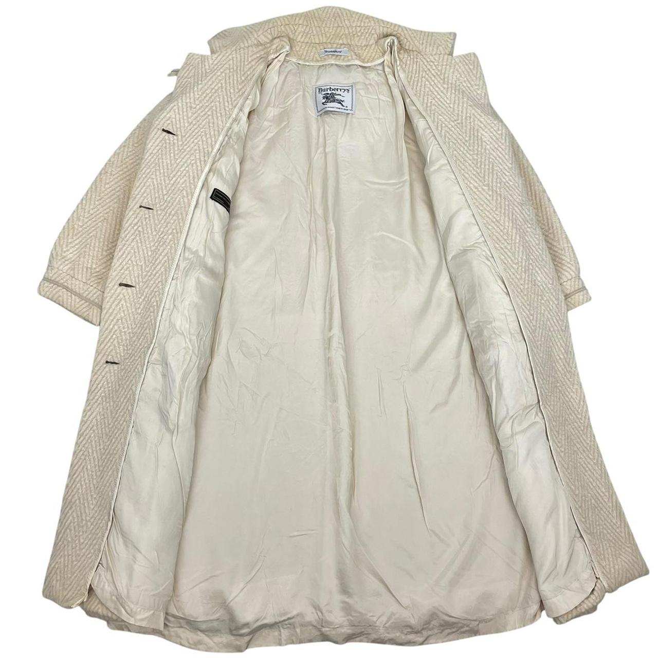 Vintage 80s Burberry Cream Wool Coat