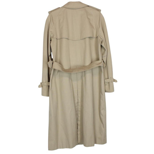 Vintage 90s Burberry Beige Double Breasted Belted Trench Coat