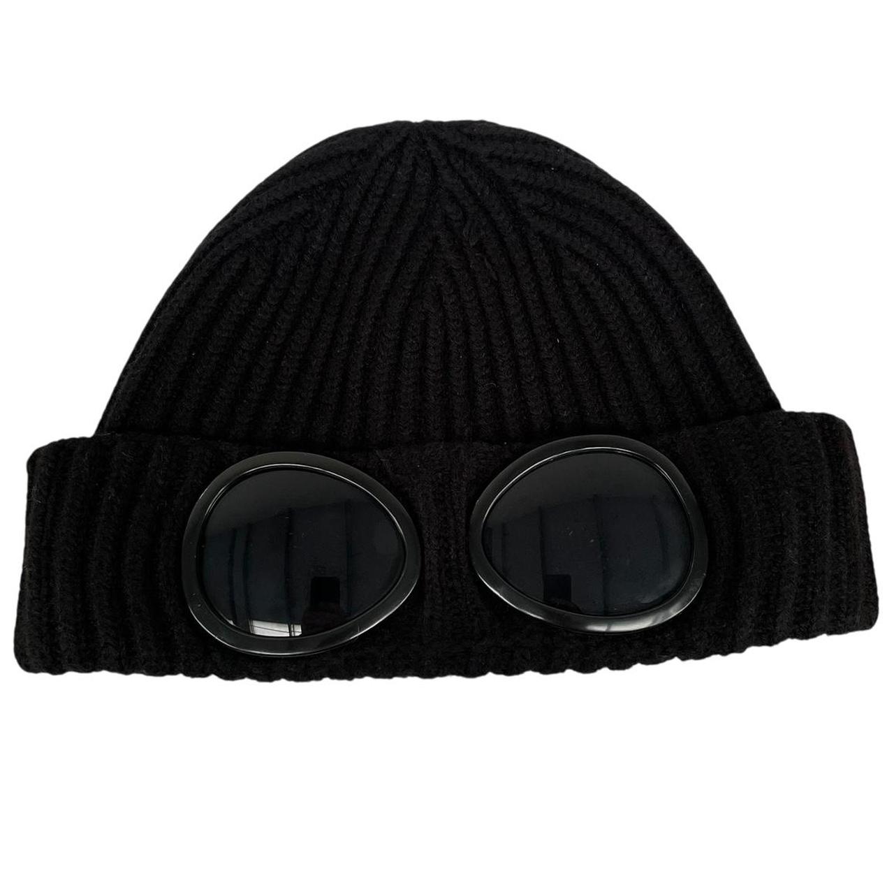 CP Company Black Wool Goggle Beanie Hat