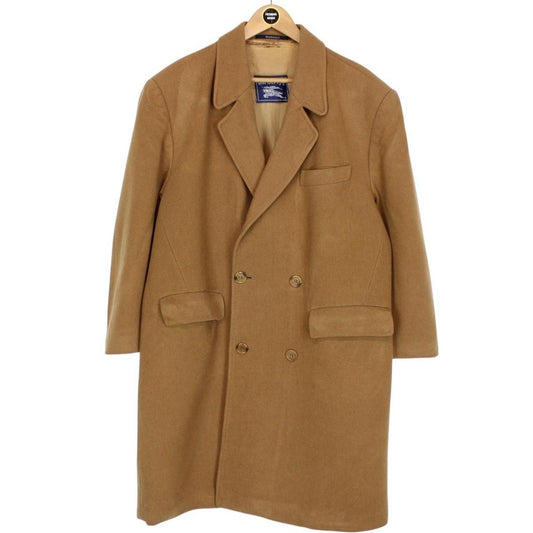Vintage 80s Burberry Tan Brown Wool Overcoat