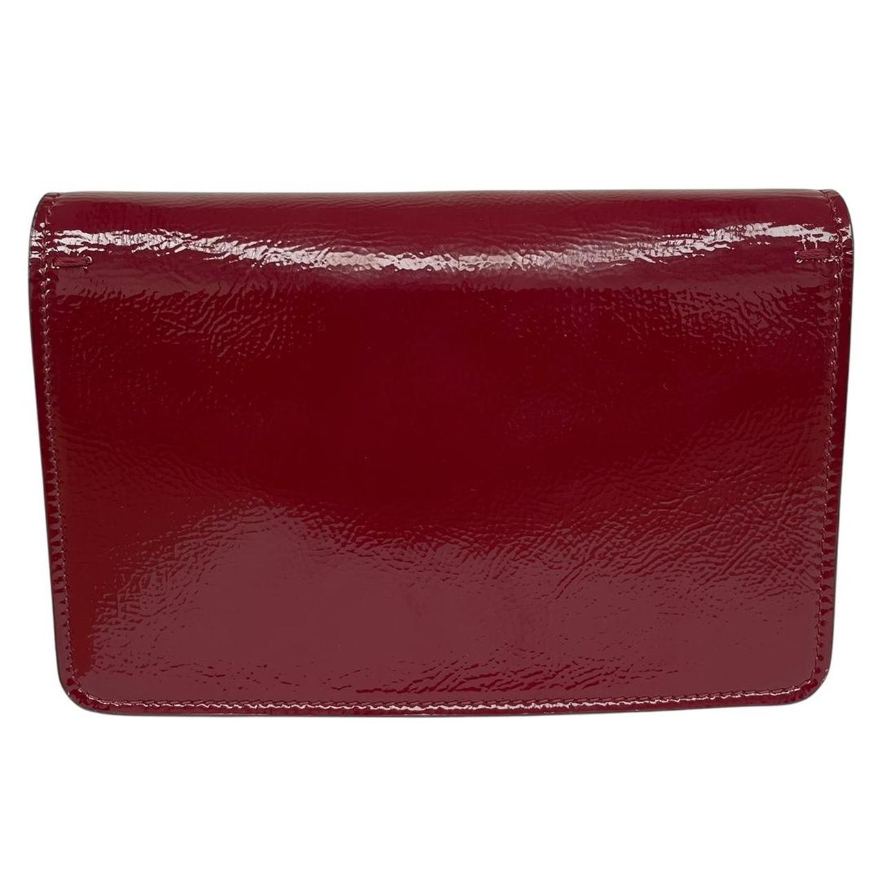 Gucci Mini Dionysus Burgundy Textured Patent Leather Shoulder Bag