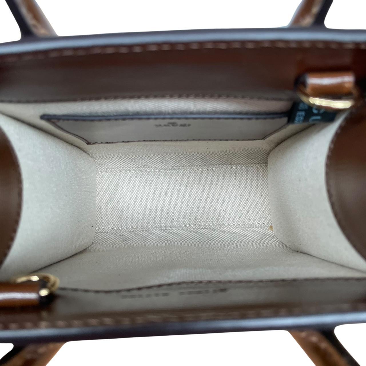 Gucci Brown GG Supreme Monogram Canvas Mini Tote Bag