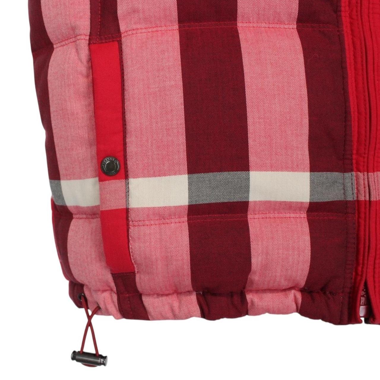 Burberry Brit Red Nova Check Nylon/Cotton Reversible Down Gilet / Bodywarmer