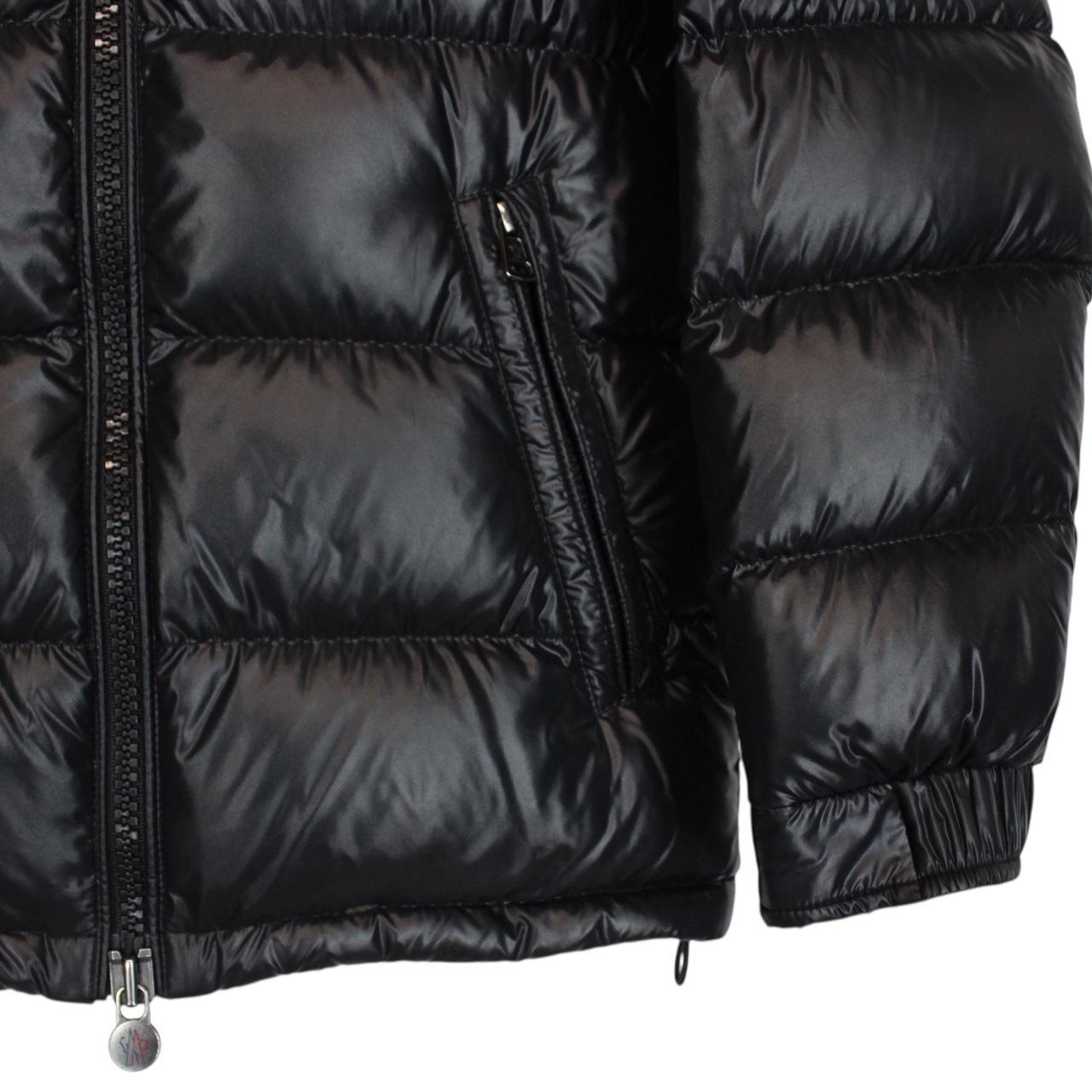 Moncler Maya Black Full Zip Hooded Down Puffer Jacket
