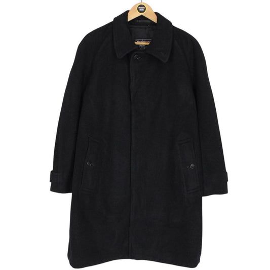 Vintage 90s Burberry Navy Blue Wool/Camelhair Overcoat