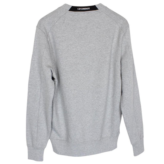 CP Company Grey Diagonal Raised Fleece Cotton Sweatshirt