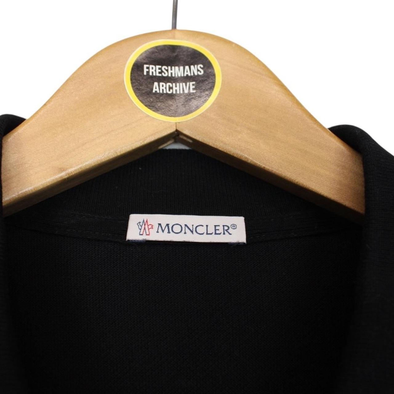 Moncler Maglia Manica Corta Black Short Sleeve Cotton Polo Shirt