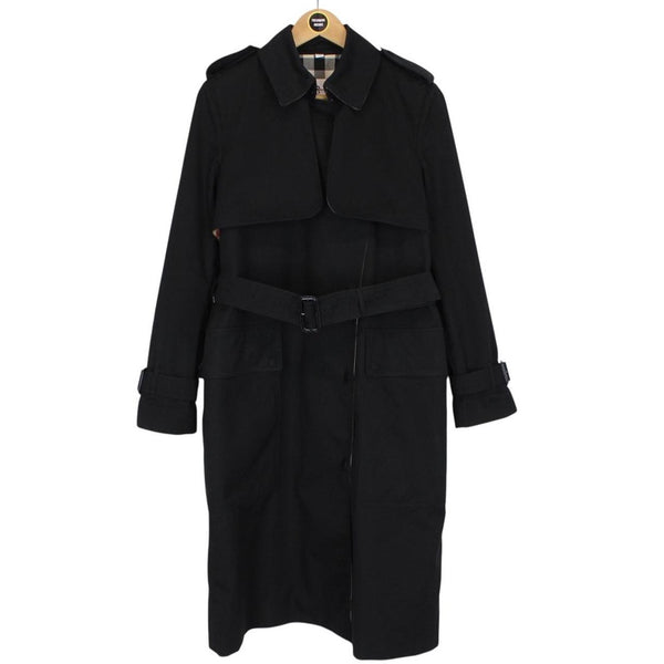 Burberry Sandridge Black Nova Check Cotton-Gabardine Trench Coat