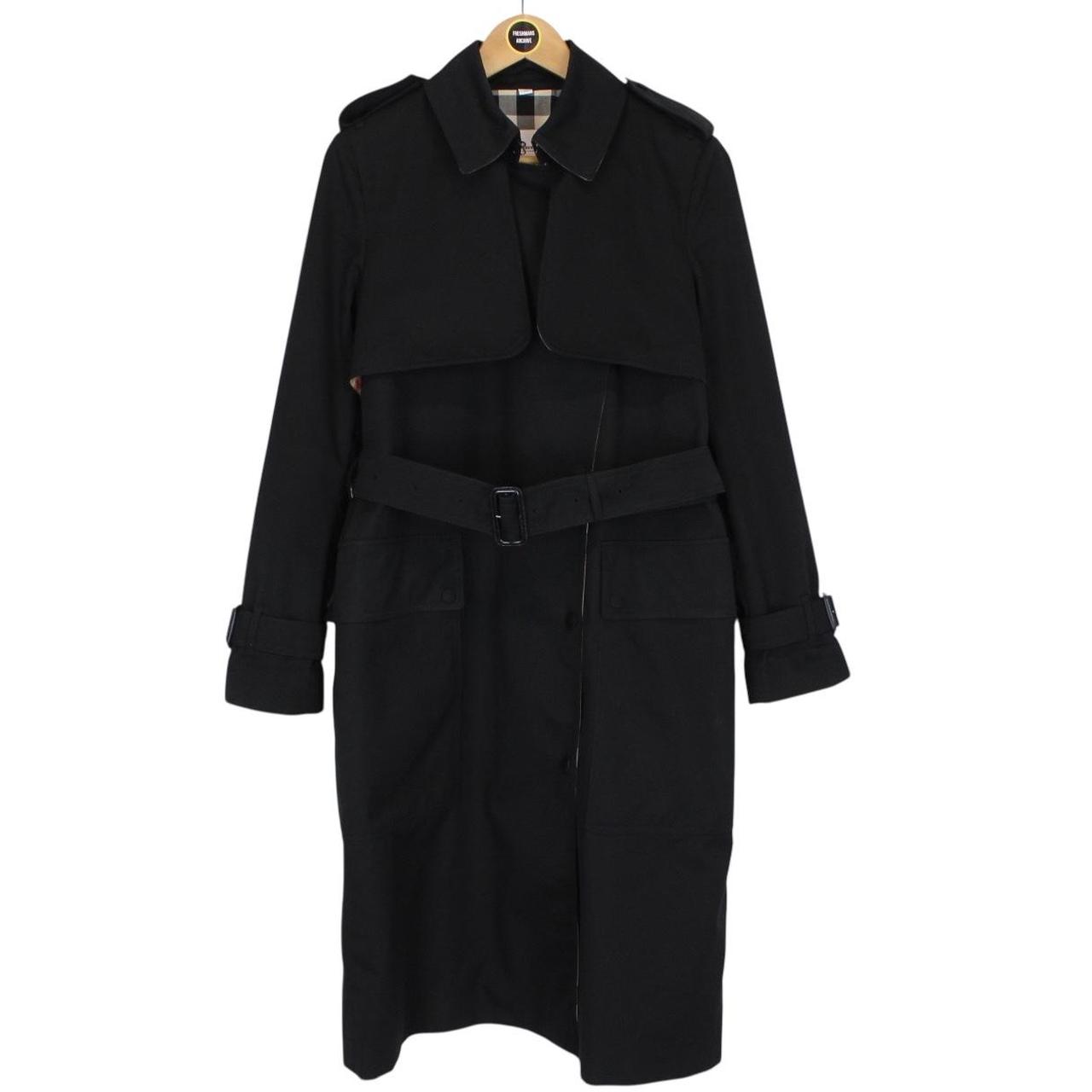 Burberry Sandridge Black Nova Check Cotton-Gabardine Trench Coat