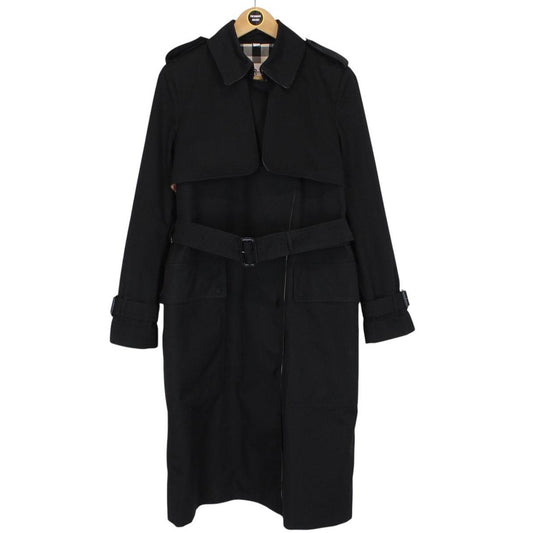 Burberry Sandridge Black Nova Check Cotton-Gabardine Trench Coat