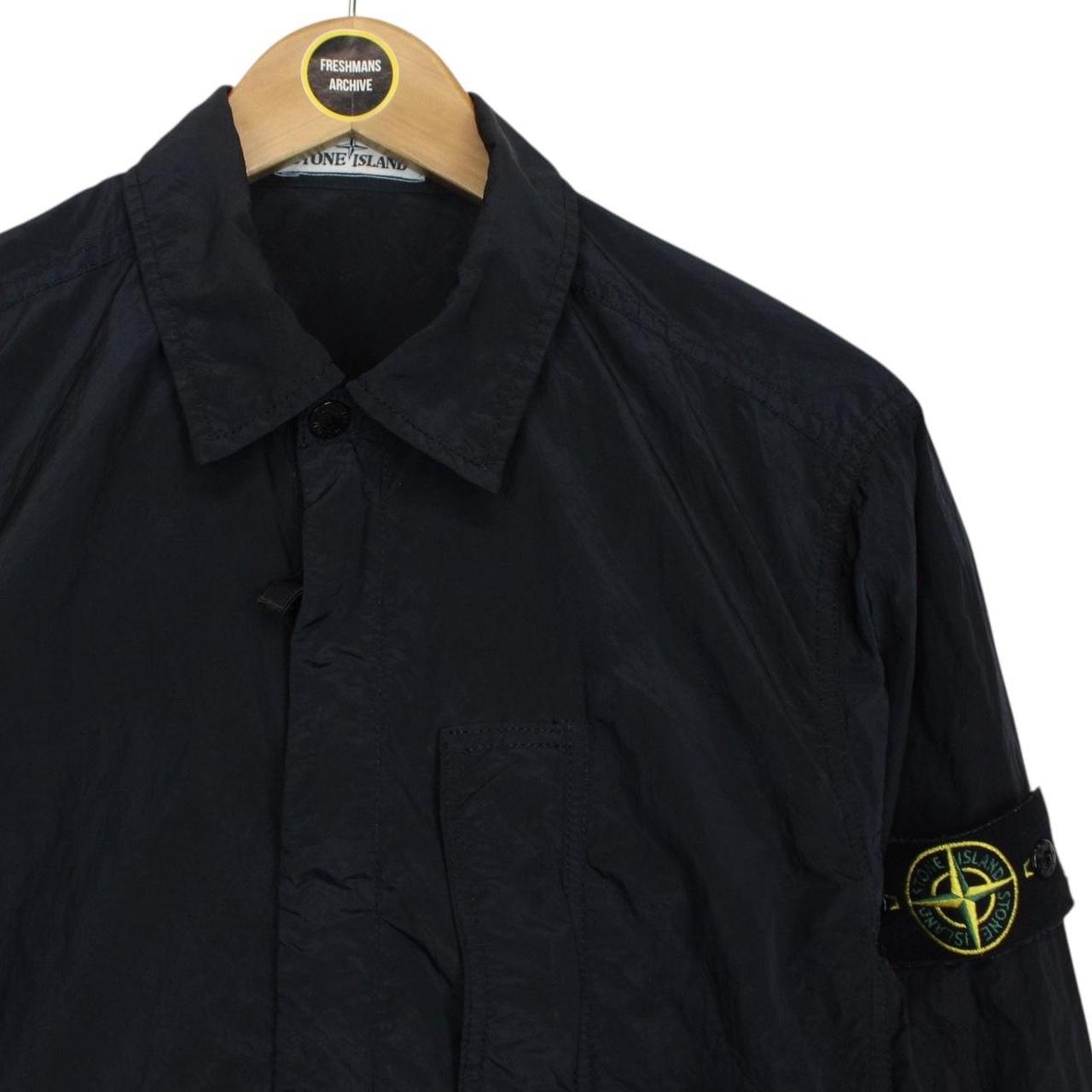 Stone Island SS 2018 Navy Blue Full Zip Nylon Metal Overshirt Jacket