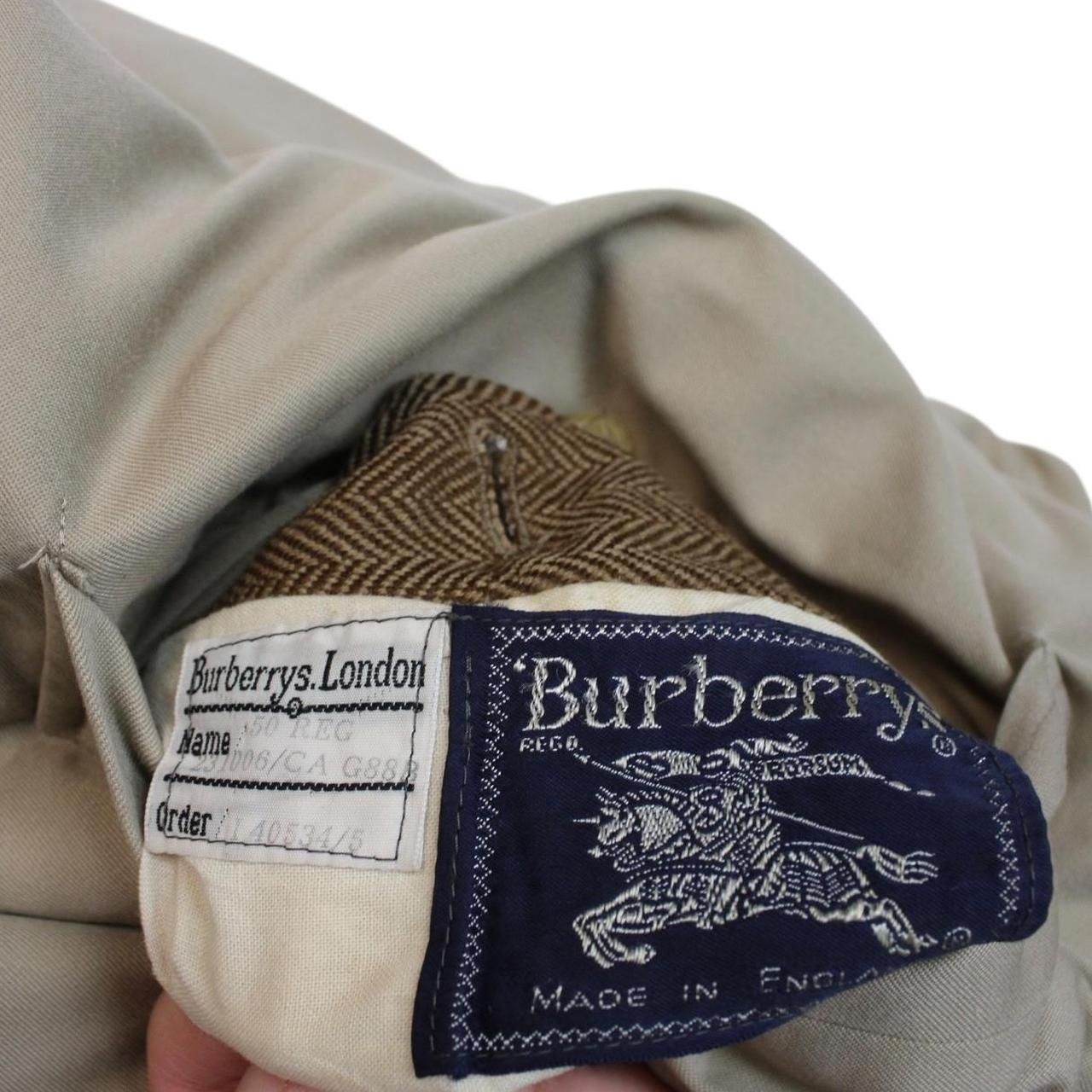 Vintage 90s Burberry Tan and Brown Cotton and Wool Reversible Trench Coat