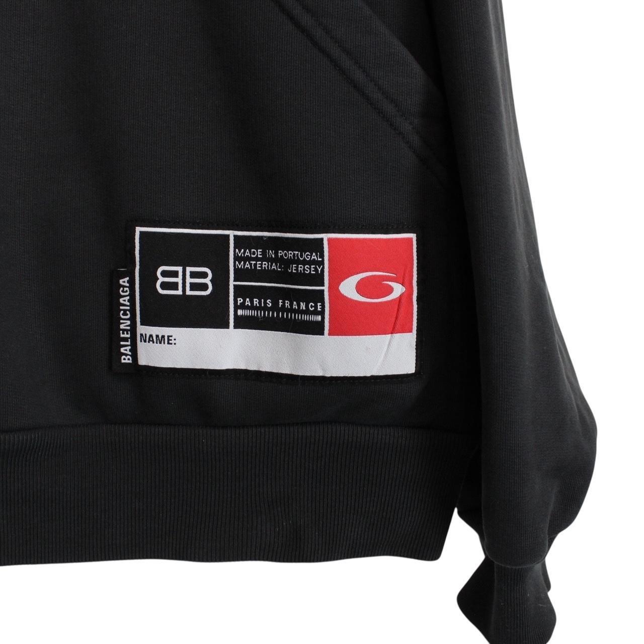 Balenciaga Black and White Basketball Series Oversized Hoodie
