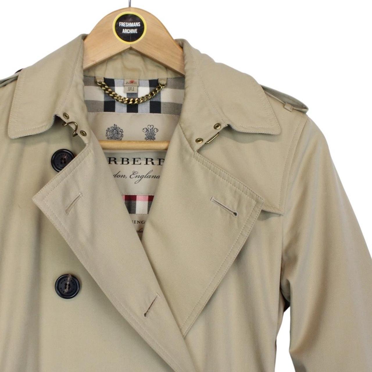 Burberry London Kensington Tan Brown Nova Check Double Breasted Belted Trench