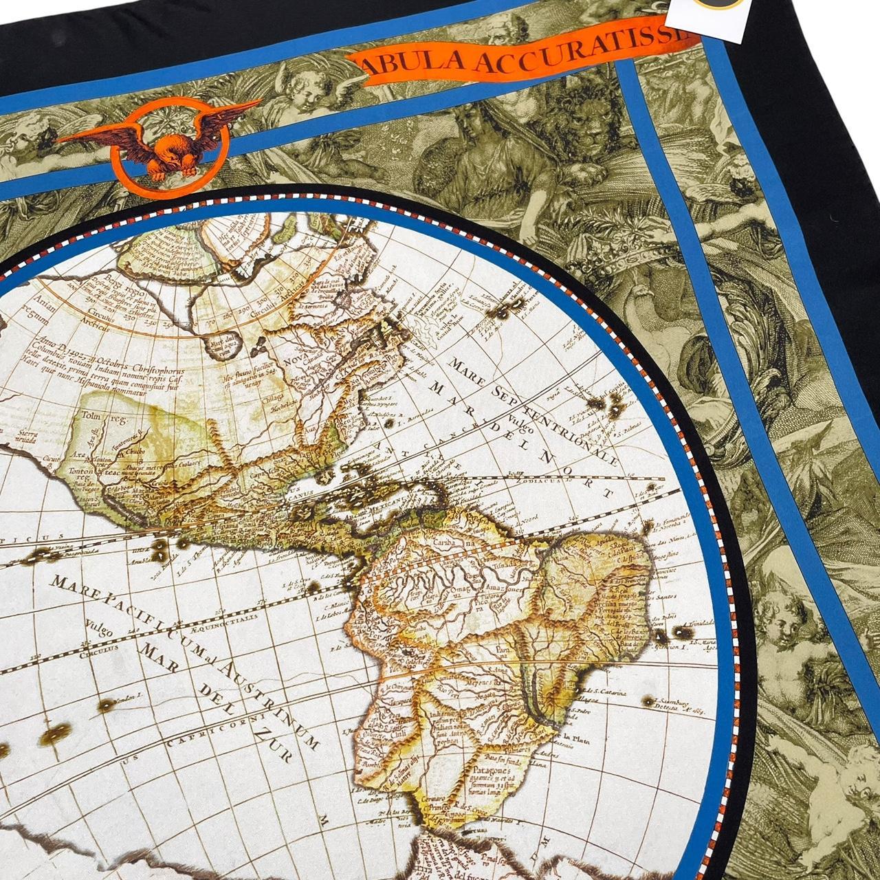 Burberry Multicoloured Society Map Silk Square Scarf