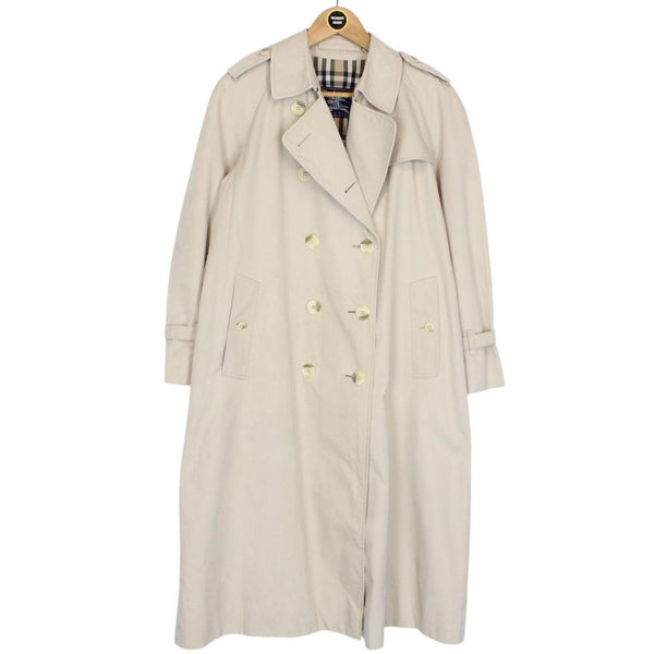 Vintage 90s Burberry Beige Double Breasted Trench Coat