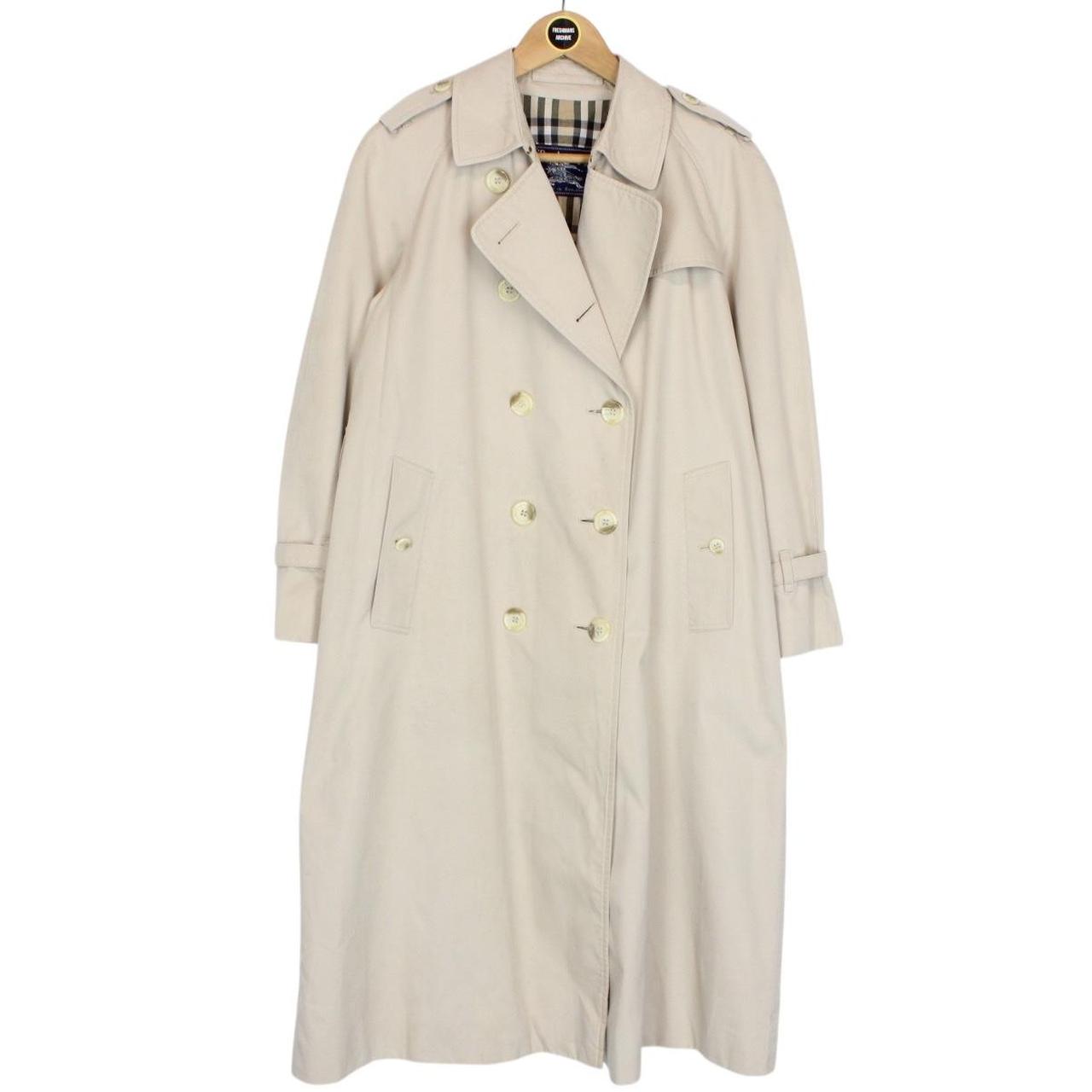 Vintage 90s Burberry Beige Double Breasted Trench Coat