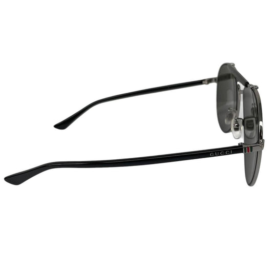 Gucci Black GG0014S-003 Ruthenium Aviator Sunglasses