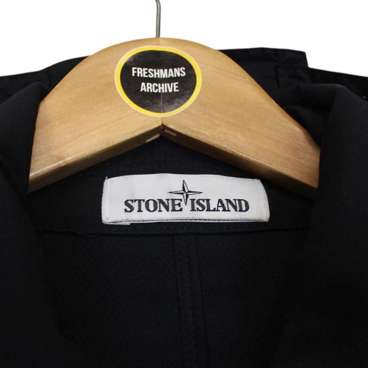 Stone Island SS 2020 Black Full Zip Light Soft Shell-R Trench Jacket