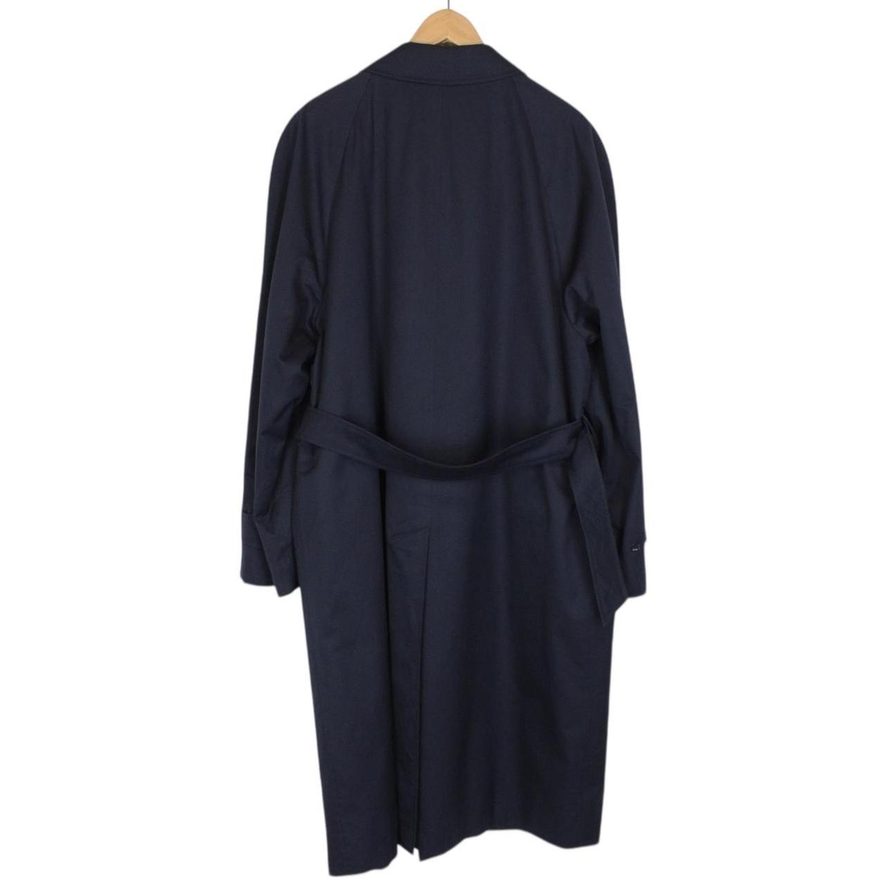 Vintage 90s Burberry Navy Blue Belted Single Breasted Trench Coat