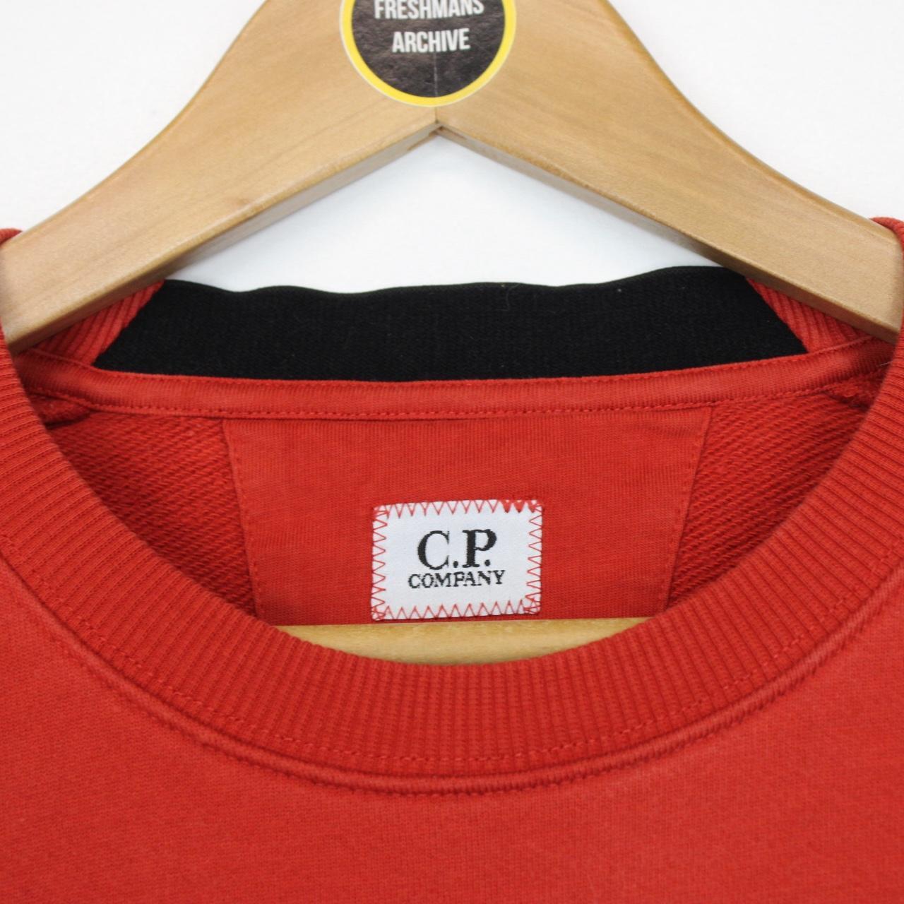 CP Company Red Goggle Lens Cotton Sweatshirt Jumper