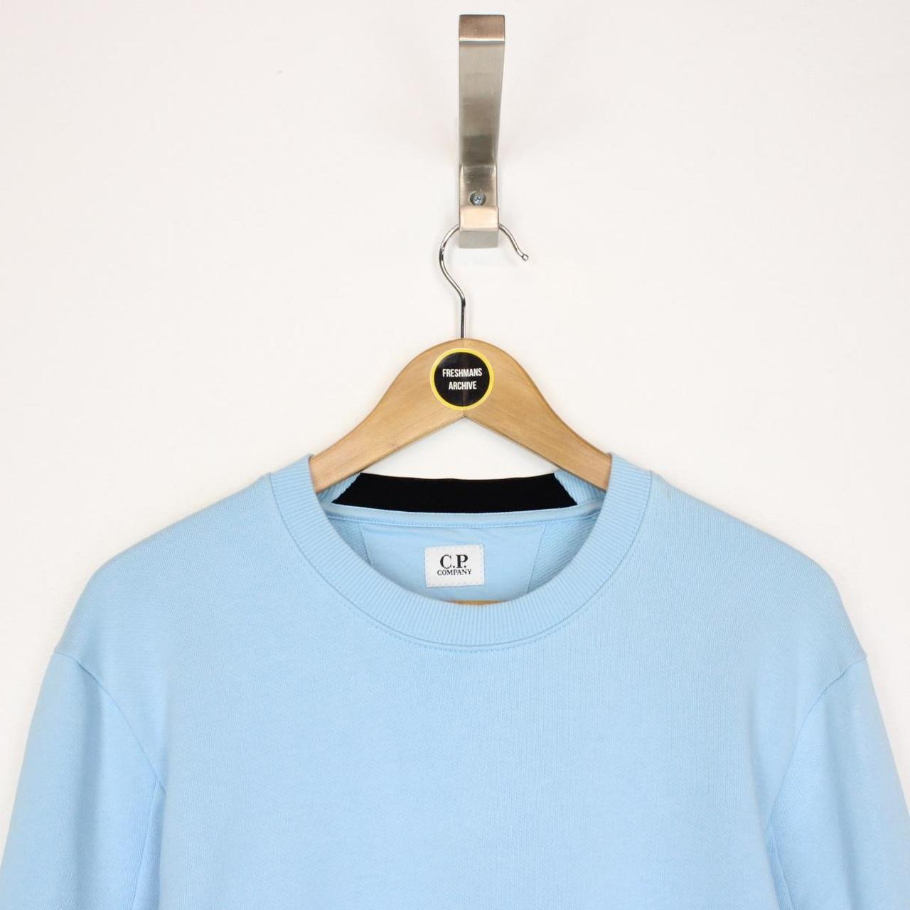 CP Company Light Blue Goggle Lens Cotton Sweatshirt Jumper