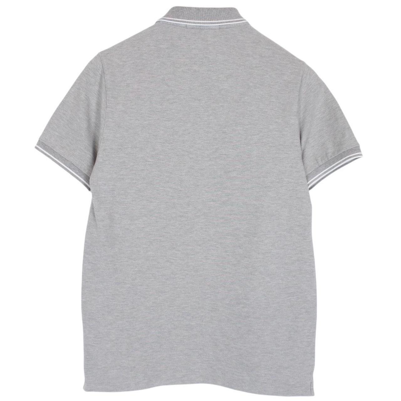 Stone Island AW 2022 Grey Short Sleeve Compass Cotton Polo Shirt