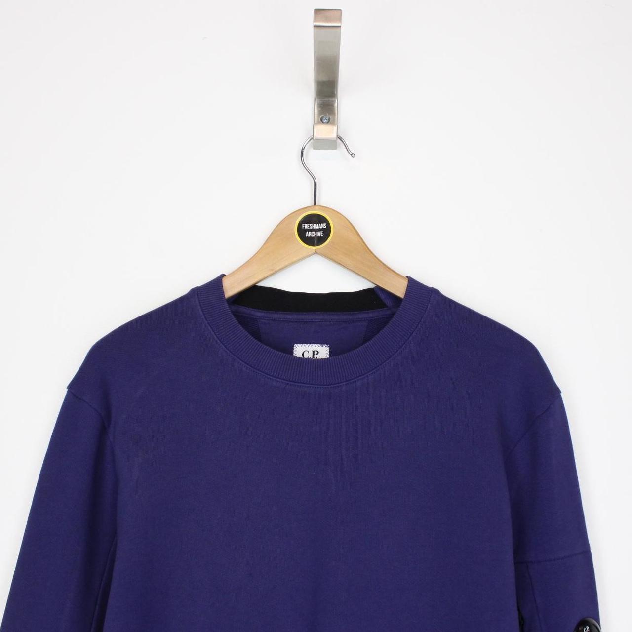 CP Company Blue Goggle Lens Cotton Sweatshirt Jumper