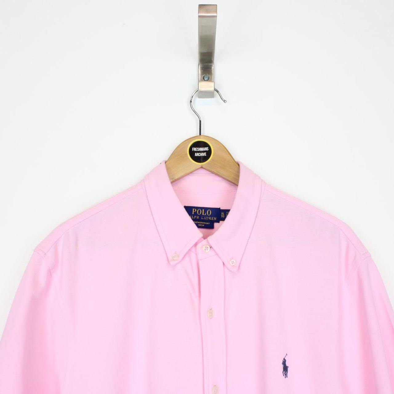 Polo Ralph Lauren Pink Short Sleeve Cotton Featherweight Mesh Shirt