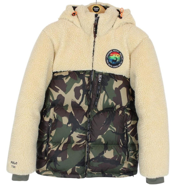 Polo Ralph Lauren Sportsmen Beige and Camo Down Puffer Jacket