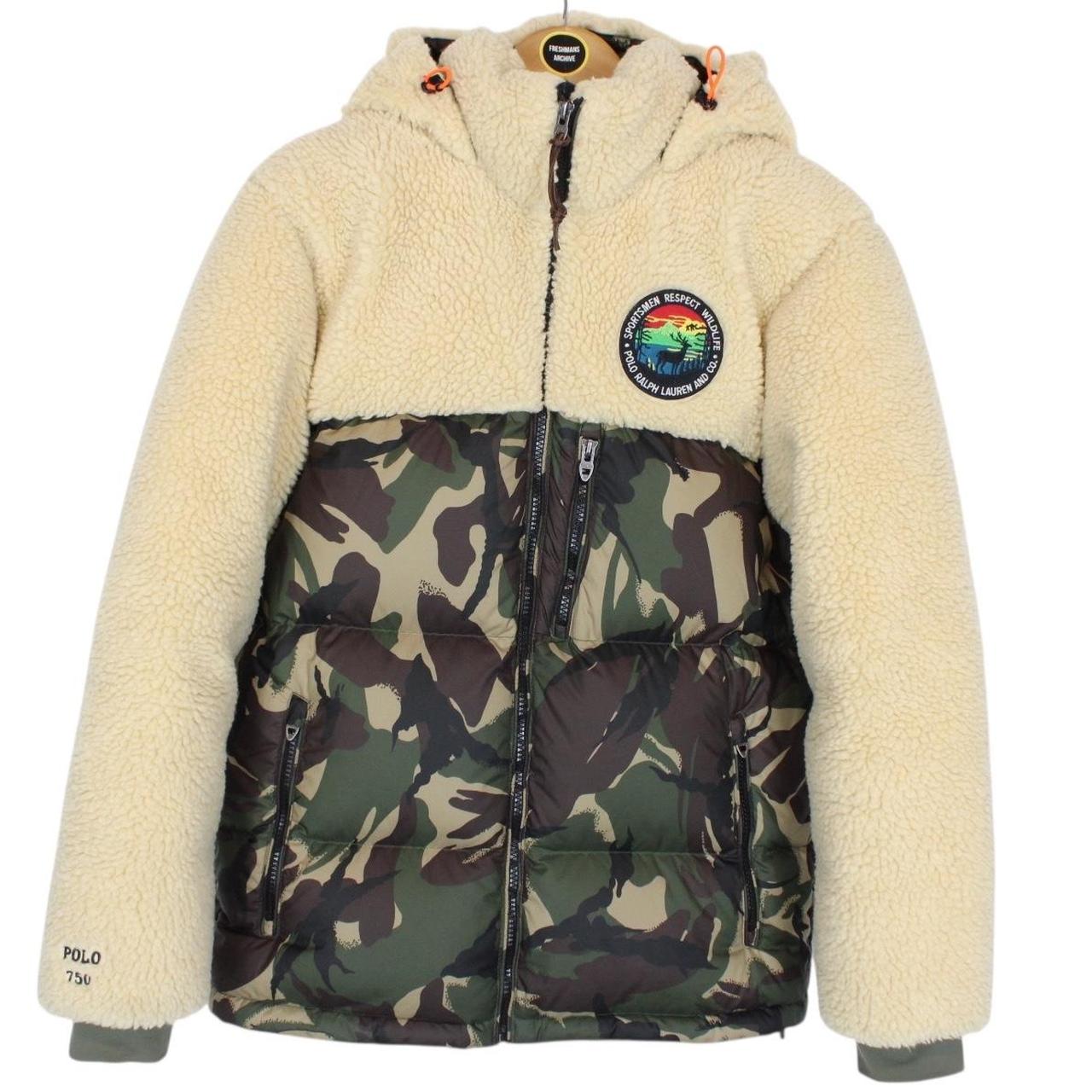 Polo Ralph Lauren Sportsmen Beige and Camo Down Puffer Jacket