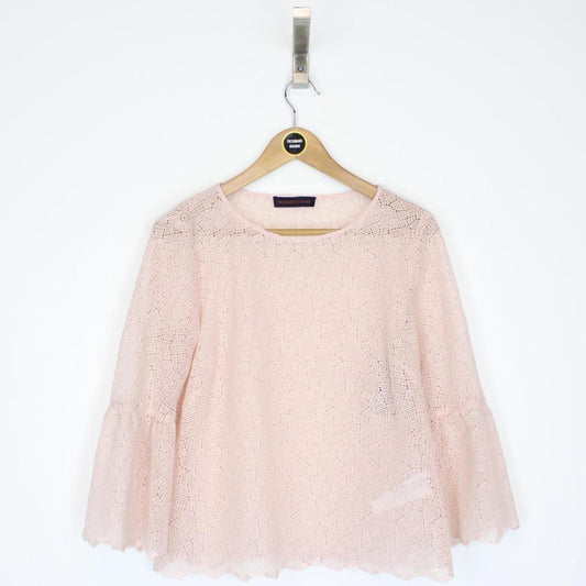 Trussardi Jeans Pink Long Sleeve See Through Top