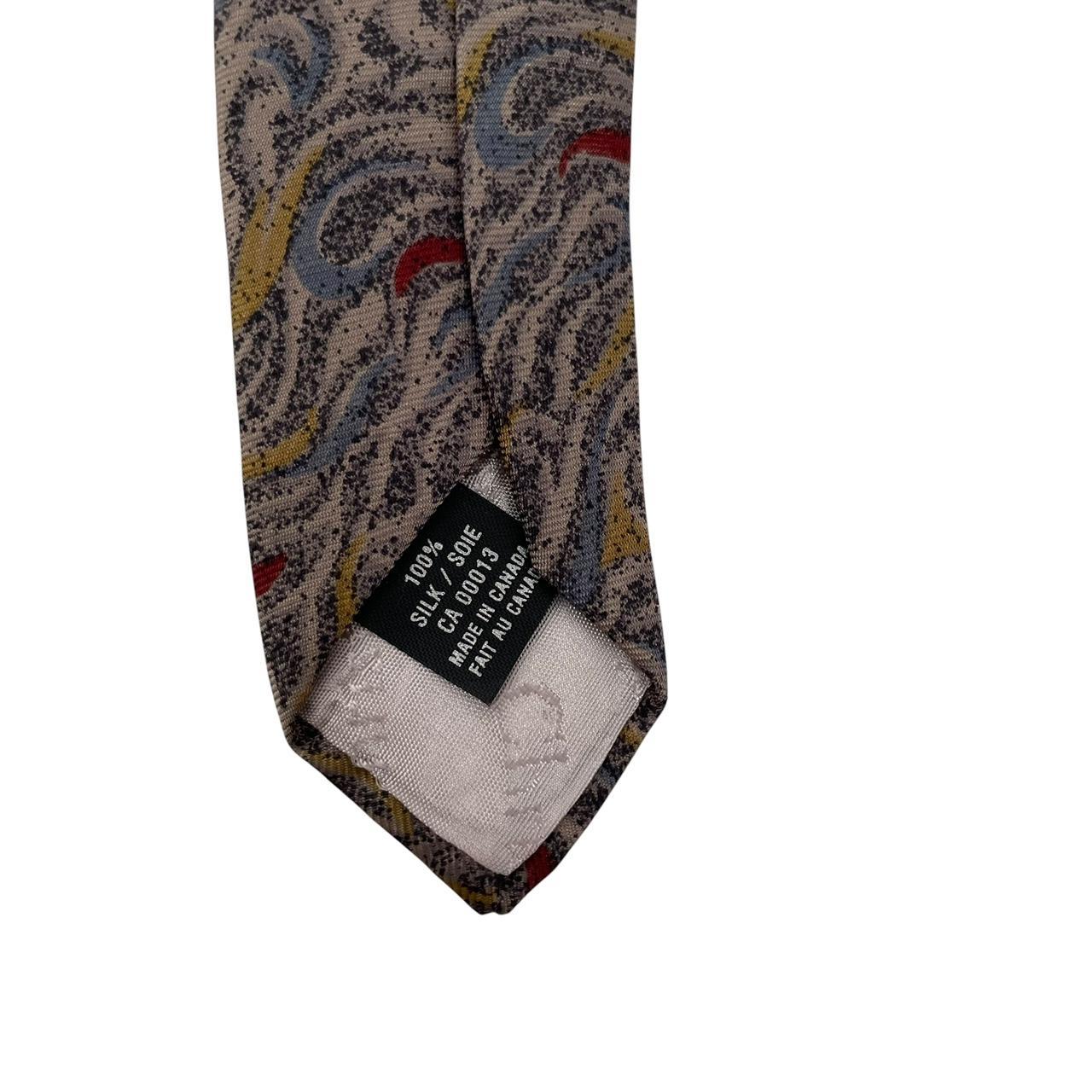 Vintage Christian Dior Multicoloured Abstract Print Silk Tie