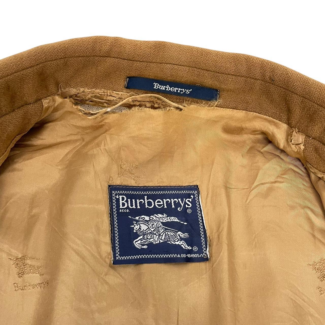 Vintage 80s Burberry Tan Brown Wool Overcoat
